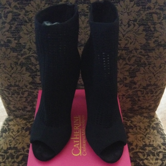 Black Knit Booties - Picture 2 of 3